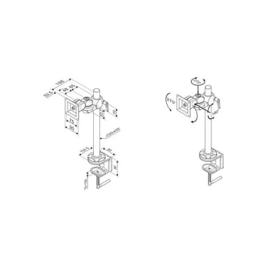 ROLINE LCD-Arm Trägerstange, 2G, Tischmontage