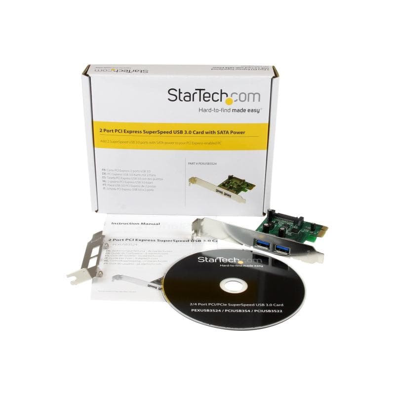 STARTECH.COM 2 Port PCI Express SuperSpeed USB 3.0 Schnittstellenkarte mit UASP - SATA Strom