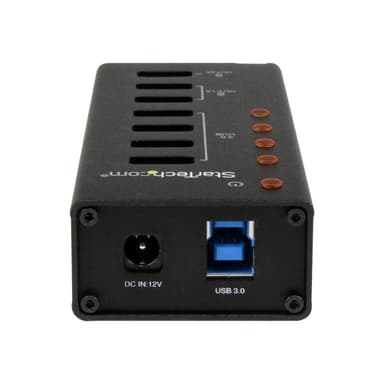 STARTECH.COM 4 Port USB 3.0 Hub plus 3 Ladeanschlüssen (2x 1A & 1x 2A) - Metallgehäuse zur Wandmonta