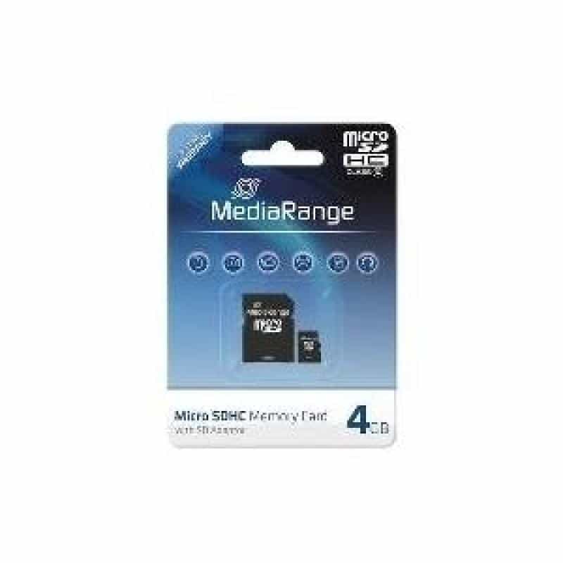 4GB MEDIARANGE SD MicroSD Card MediaRange SD CL.10 inkl. Adapter 4GB MEDIARANGE SD MicroSD Card MediaRange SD CL.10 inkl. Adapter