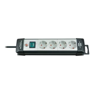Brennenstuhl Premium-Line 4-fach schwarz/lichtgrau