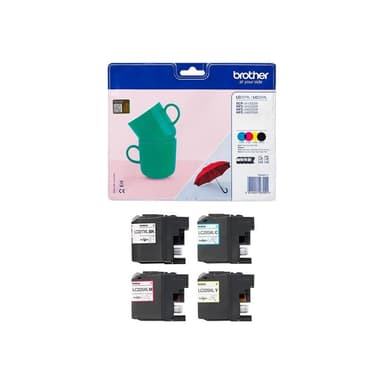 BROTHER LC227XL Value Pack 4er Pack Schwarz, Gelb, Cyan, Magenta Tintenpatrone