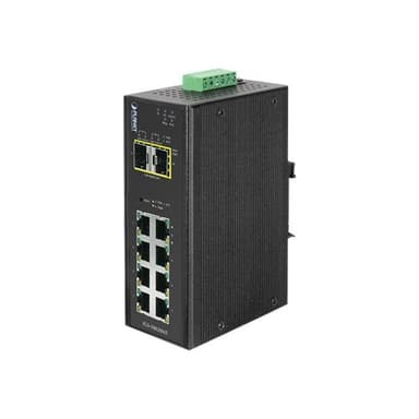 PLANET TECHNOLOGY Planet Industrial Gigabit LWL Switch IGS-10020MT, 8x 1 Gigabit/s (RJ45), 2x SFP Sl