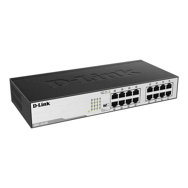 D-LINK 16-Port Layer2 Gigabit Switch, dlink|green, 16x 10/100/1000Mbit/s TP (RJ-45) Port