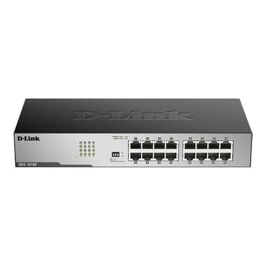D-LINK 16-Port Layer2 Gigabit Switch, dlink|green, 16x 10/100/1000Mbit/s TP (RJ-45) Port