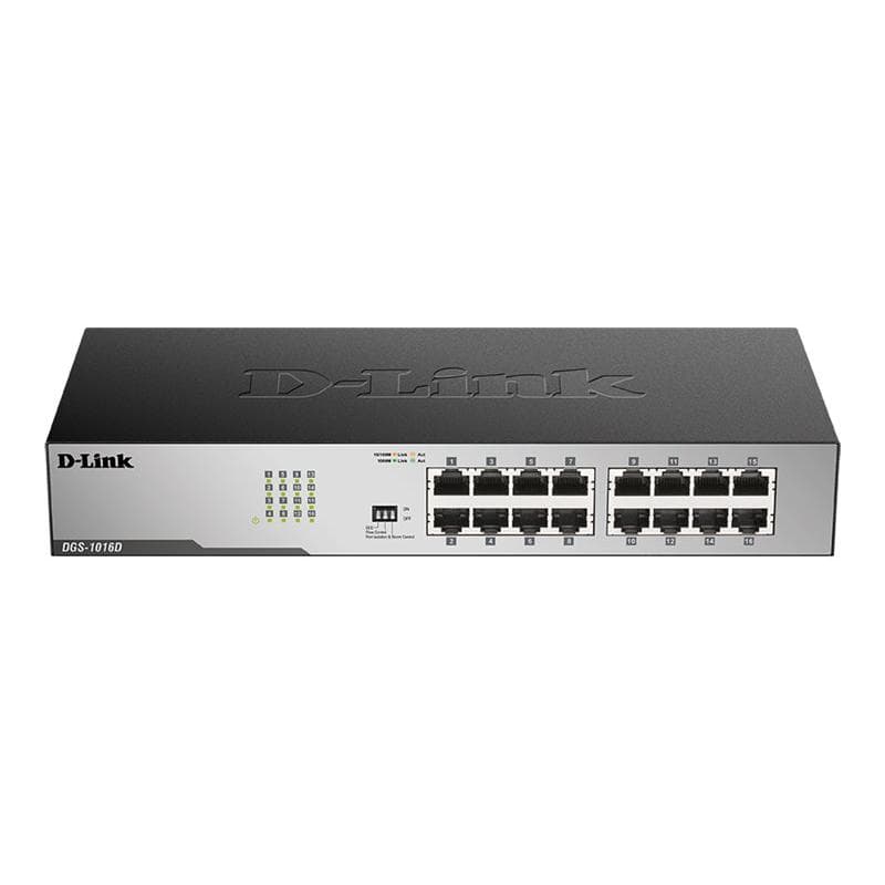 D-LINK 16-Port Layer2 Gigabit Switch, dlink|green, 16x 10/100/1000Mbit/s TP (RJ-45) Port