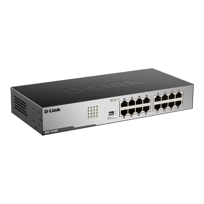 D-LINK 16-Port Layer2 Gigabit Switch, dlink|green, 16x 10/100/1000Mbit/s TP (RJ-45) Port