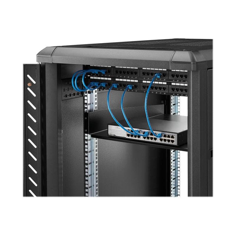 STARTECH.COM 2 HE Fest montierter Fachboden für Server Rack/ Schrank bis 22 Kg - 55 cm Tief