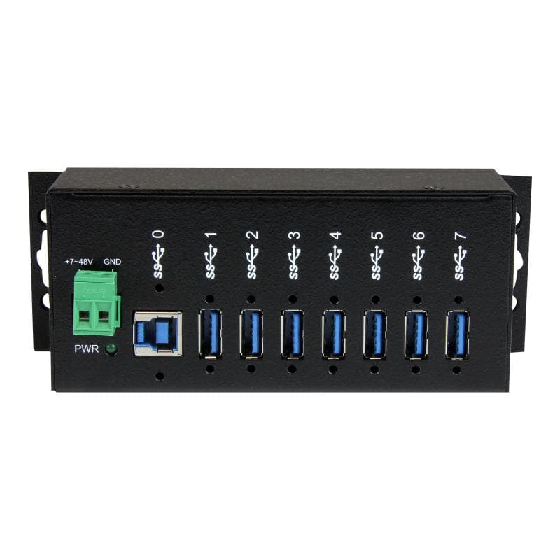 STARTECH.COM Industrieller 7 Port USB 3.0 Hub mit Überspannungsschutz - USB Hub zur Klemmleisten / D
