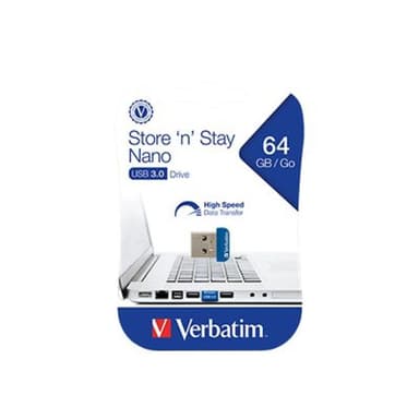 VERBATIM USB-Stick 64GB Verbatim Nano USB Drive 3.0 Store n Stay