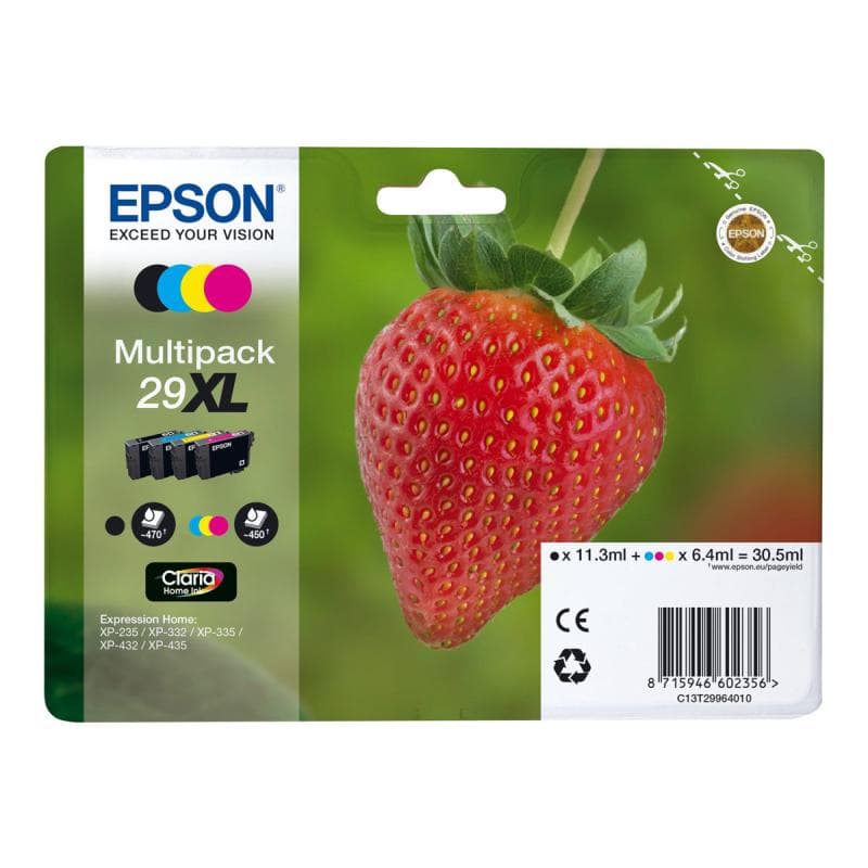 EPSON 29XL Multipack 4er Pack XL Schwarz, Gelb, Cyan, Magenta Tintenpatrone