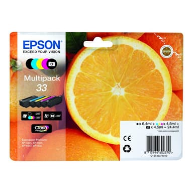 EPSON 33 Multipack 5er Pack Schwarz, Gelb, Cyan, Magenta, Photo schwarz Tintenpatrone