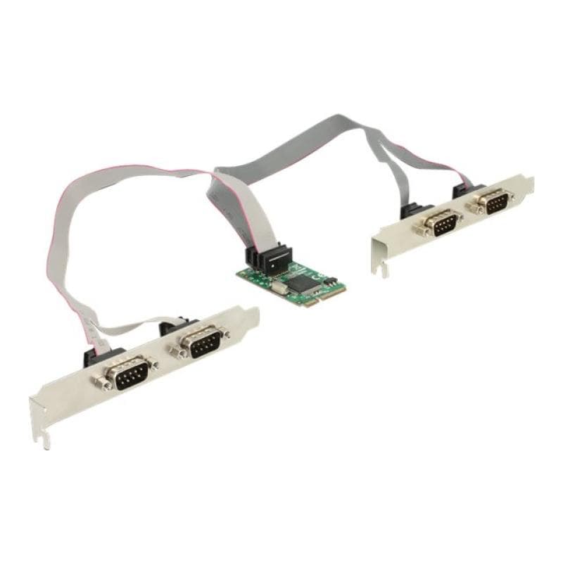 DELOCK Mini PCI Expr Card Delock 4x D-Sub9 Slotblech