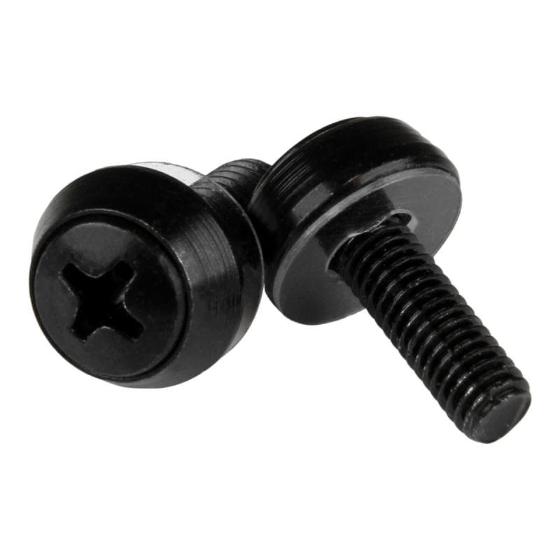 STARTECH.COM M5 x 12mm - Montageschrauben - 50er Pack - Schwarz - M5 Schrauben für Server Racks
