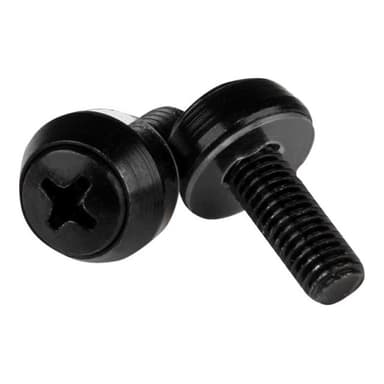STARTECH.COM M5 x 12mm - Montageschrauben - 50er Pack - Schwarz - M5 Schrauben für Server Racks