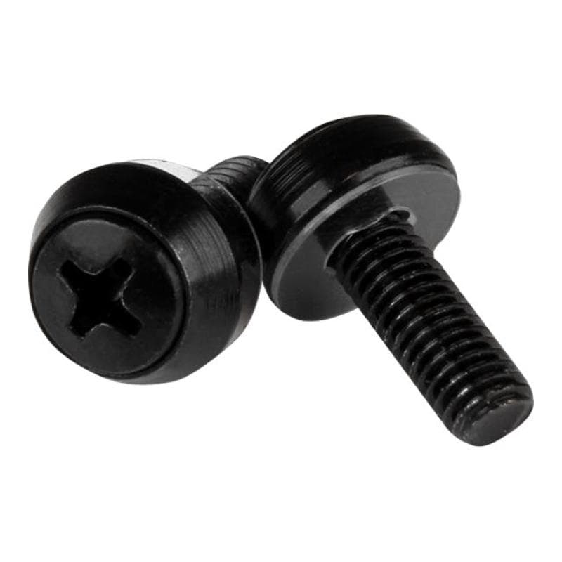 STARTECH.COM M5 x 12mm - Montageschrauben - 50er Pack - Schwarz - M5 Schrauben für Server Racks