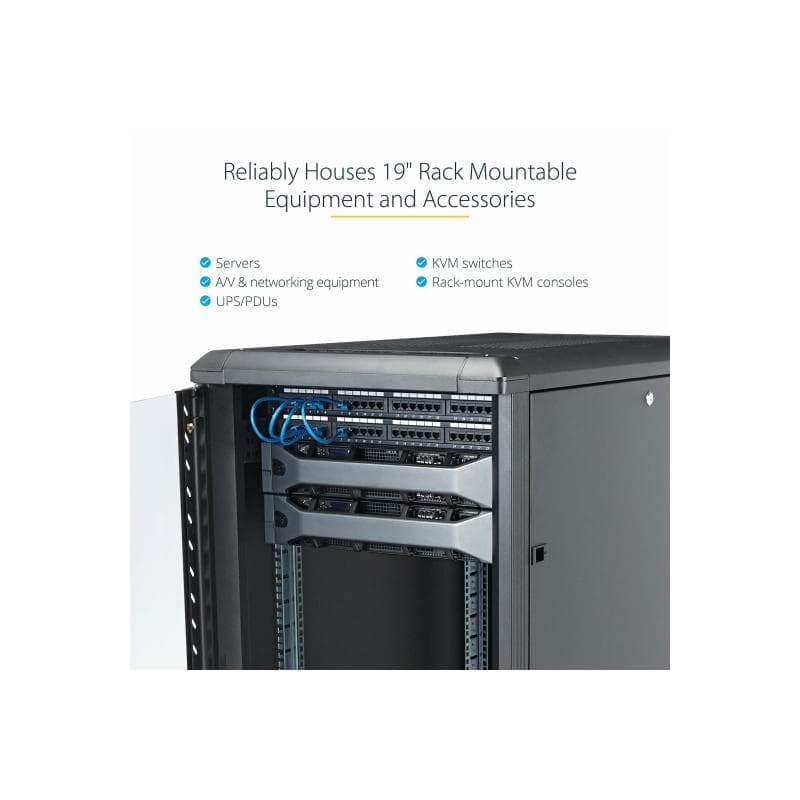 STARTECH.COM 25HE Zerlegbares Server Rack/ -Schrank mit Rollen
