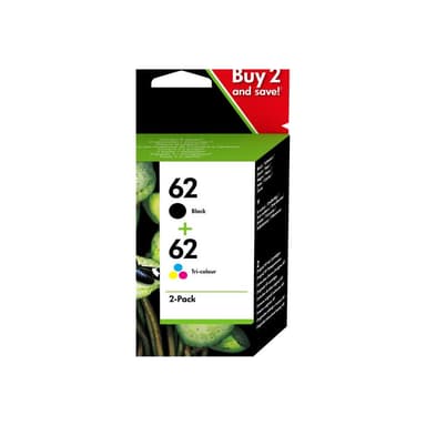HP 62 Twin Pack 2er Pack Schwarz, Tricolor Tintenpatrone