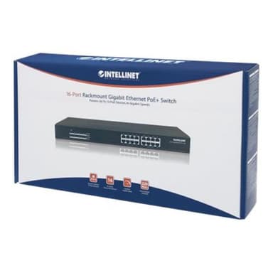 INTELLINET 560993 Gigabit Ethernet PoE+ Switch 16-Port