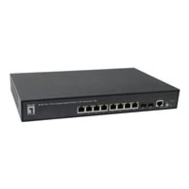 Switch LevelOne 10-Port L2 2xSFP 802.3at + 125W GEP-1061