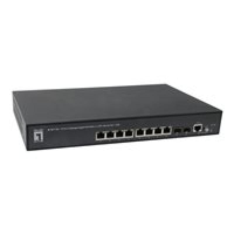 Switch LevelOne 10-Port L2 2xSFP 802.3at + 125W GEP-1061
