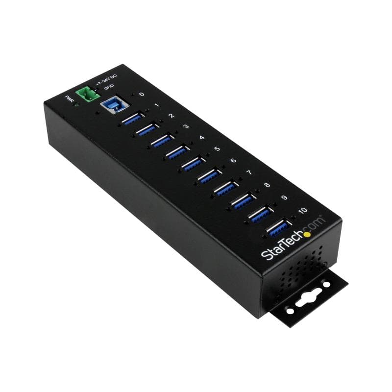 STARTECH.COM 10 Port Industrieller USB 3.0 Hub - ESD und Überspannungsschutz - DIN Tragschienen oder