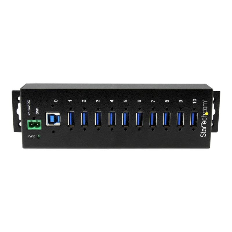 STARTECH.COM 10 Port Industrieller USB 3.0 Hub - ESD und Überspannungsschutz - DIN Tragschienen oder
