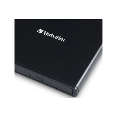 VERBATIM Mobile DVD ReWriter slim extern USB2.0 schwarz, incl. data burning Software