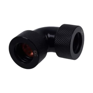 ALPHACOOL Eiszapfen 16mm HT Tülle 90° | L-Verbinder für Plexi- Messingrohre bk