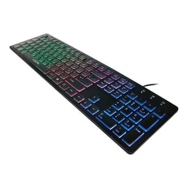 LOGILINK Beleuchtete Tastatur LogiLink, USB 1.1,LED Regenbogenbeleuch