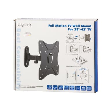 LOGILINK TV-Wandhalterung LogiLink neig- und schwenkbar für 23-42″