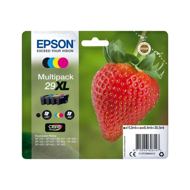 EPSON 29XL Multipack 4er Pack XL Schwarz, Gelb, Cyan, Magenta Tintenpatrone