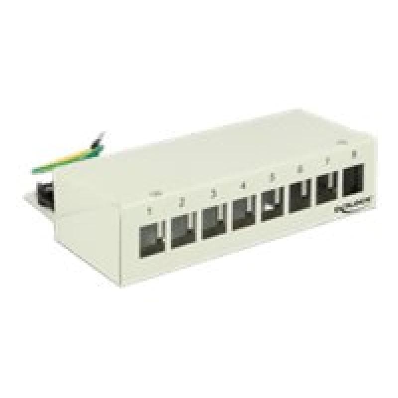 DELOCK Keystone Desktop Patchpanel 8 Port Meta