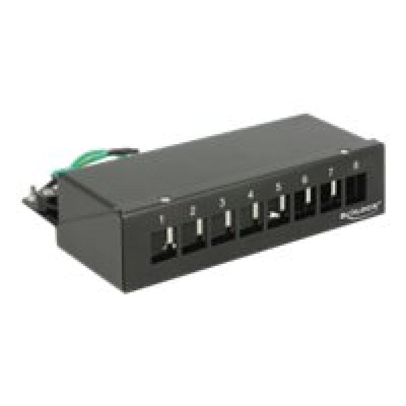DELOCK Keystone Desktop Patchpanel 8 Port Meta