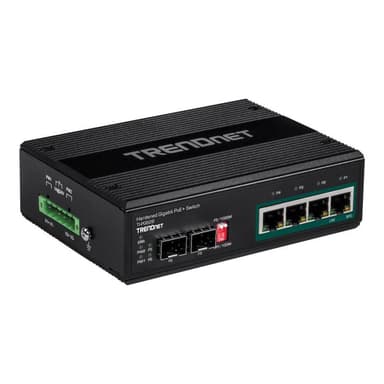 TRENDNET Switch 6-port Industrial Gbit PoE+ IP30 Metall 12-56V 120W