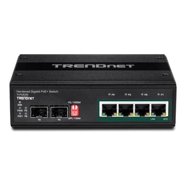 TRENDNET Switch 6-port Industrial Gbit PoE+ IP30 Metall 12-56V 120W