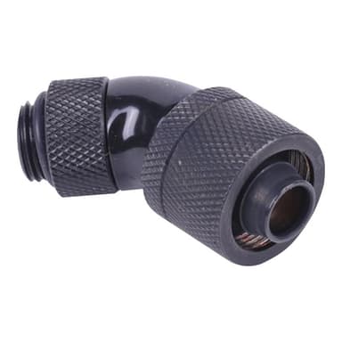 ALPHACOOL Anschraubt. 45° drehb.16mm 1/4 | HF16/10 deep Black
