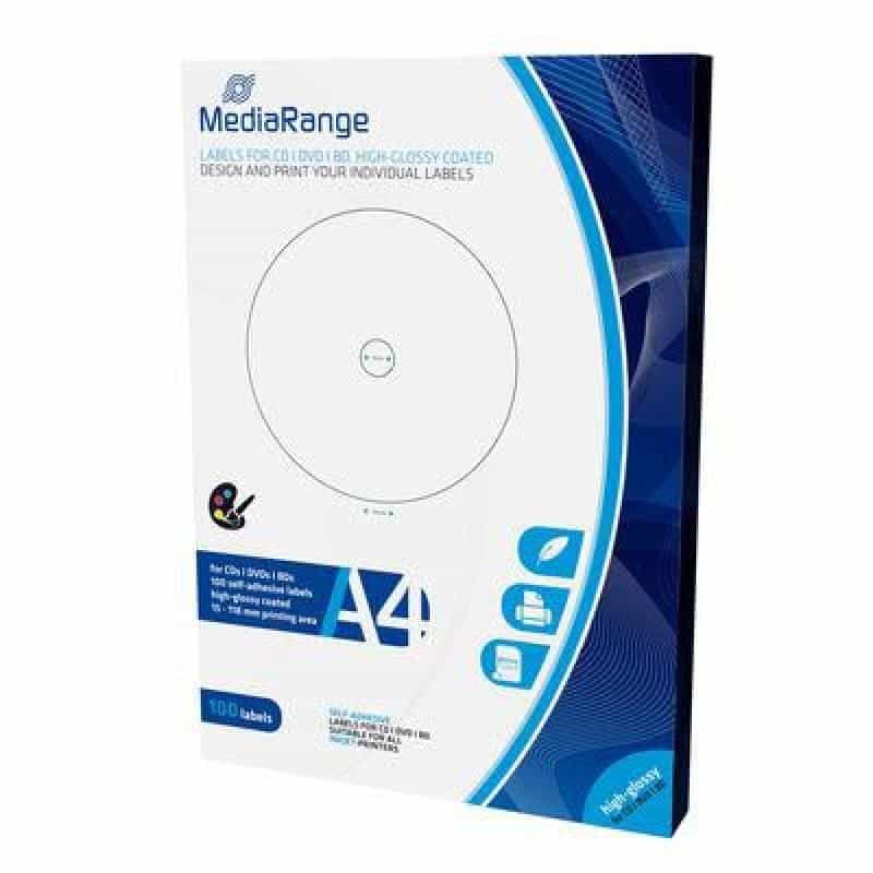 MEDIARANGE Etiketten für CD/DVD/BD MediaRange 100er Pack MEDIARANGE Etiketten für CD/DVD/BD MediaRange 100er Pack