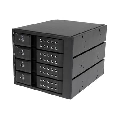 STARTECH.COM 4-fach 3,5 Zoll trägerloser SATA Festplatten Aluminium Wechselrahmen / Backplane