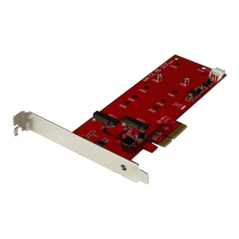 STARTECH.COM 2x M.2 SSD Schnittstellenkarte - PCIe - PCI Express M.2 SATA III Controller - NGFF Kart