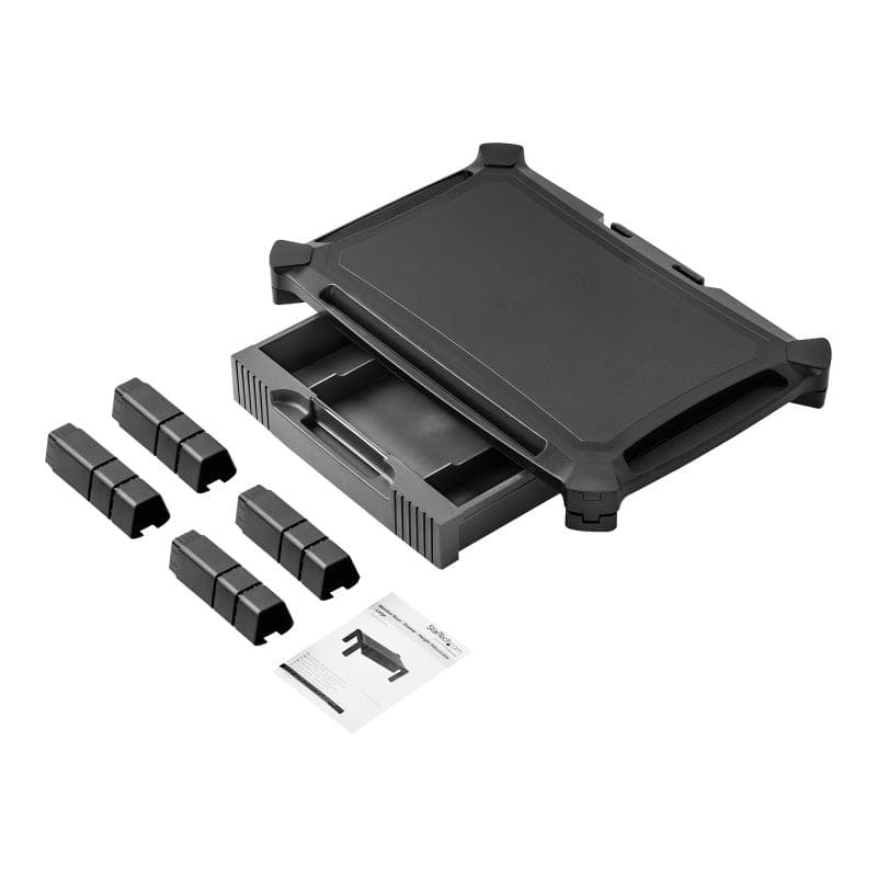 STARTECH.COM Monitor Ständer mit Schublade - Höhenverstellbar - Computer Monitorständer bis zu 32 Zo