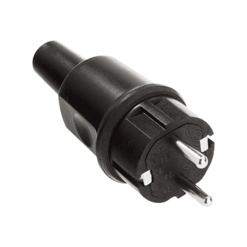 BACHMANN Vollgummi Stecker 913.173 schwarz