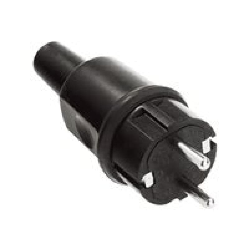 BACHMANN Vollgummi Stecker 913.173 schwarz
