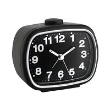 TFA-DOSTMANN Quarz Wecker TFA 60.1017.01 Schwarz Alarmzeiten 1 Fluoreszierend Zeiger