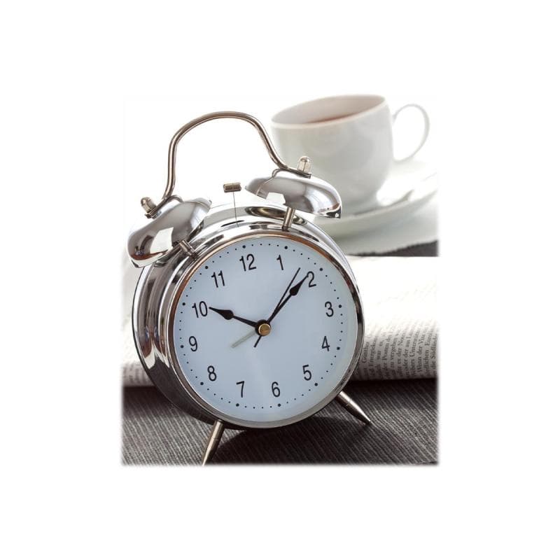 TFA-DOSTMANN Quarz Wecker TFA 98.1043 Silber Alarmzeiten 1