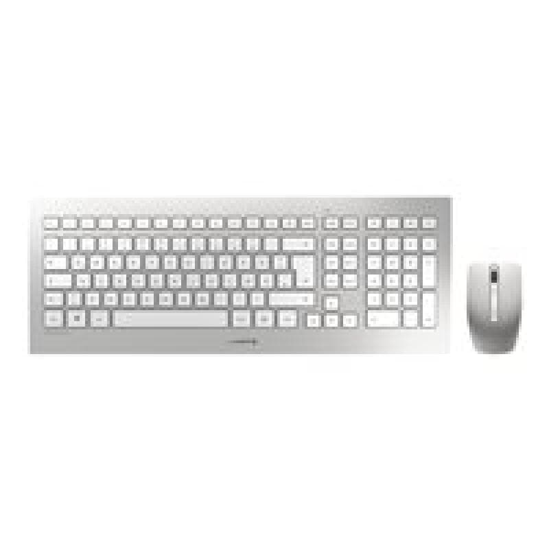 CHERRY DW 8000 Keyboard and Mouse Set silver/white USB (DE)