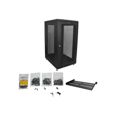 STARTECH.COM Server Rack Schrank - 78cm tiefes Gehäuse - 24 HE - Netzwerk Server Schrank - Datenschr
