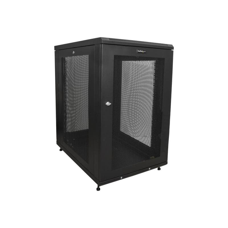 STARTECH.COM Server Rack Schrank - 78cm tiefes Gehäuse - 18 HE - Netzwerk Server Schrank - Datenschr