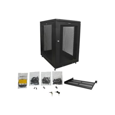 STARTECH.COM Server Rack Schrank - 78cm tiefes Gehäuse - 18 HE - Netzwerk Server Schrank - Datenschr