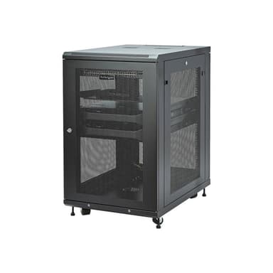 STARTECH.COM Server Rack Schrank - 78cm tiefes Gehäuse - 18 HE - Netzwerk Server Schrank - Datenschr
